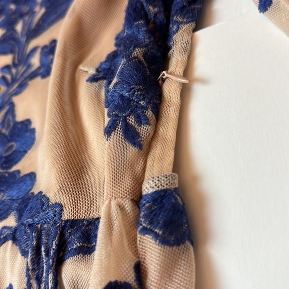 “For Love and Lemons” embroidered floral dress with mesh sheer sleeves - Picture 9 of 15